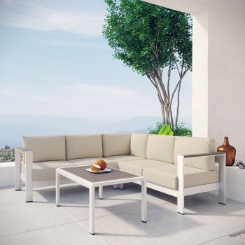 Shore Outdoor Patio Sectional Sofa 4Pc Set 2559 by Modway [MWOUT-EEI-2559-Shore]