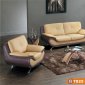 Cappuccino & Chocolate Bonded Leather Modern 7025 Sofa w/Options