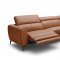 Lorenzo Power Motion Sectional Sofa in Rust Leather by J&M