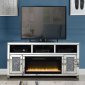 Noralie TV Stand w/Fireplace LV00519 in Mirrored by Acme