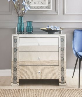 Sonia Console Table 90322 in Mirror by Acme