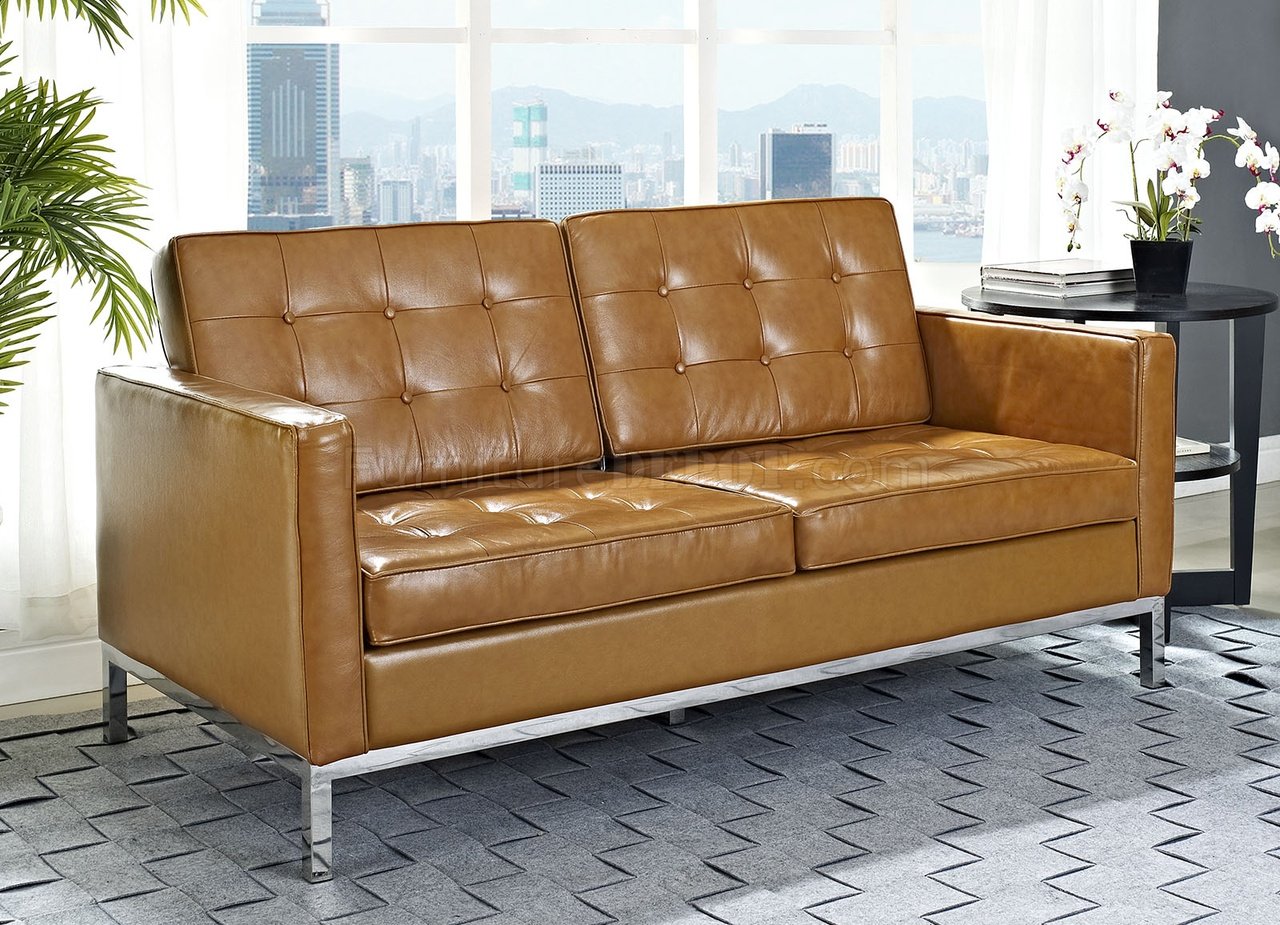 modway loft leather sofa