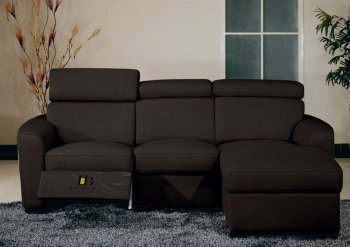 Mica Motion Sectional Sofa by Beverly Hills in Leather Match [BHSS-Mica Brown]