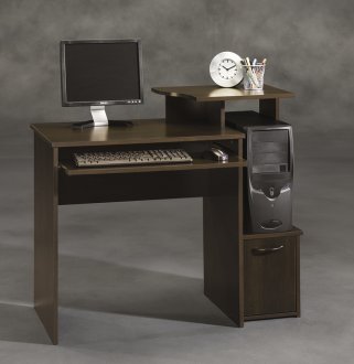 Cinnamon Cherry Finish Modern Home Office Desk