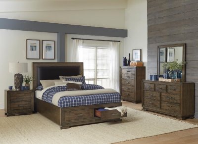 Griffon Bedroom 1752 in Antique Brown by Homelegance w/Options