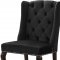 Suri Dining Chair 772 Set of 2 Black Velvet Fabric by Meridian