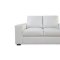 White Bonded Leather Modern 2Pc Sofa & Loveseat Set