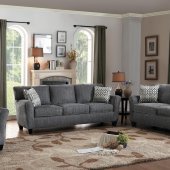 Alain Sofa 8225NGY in Dark Gray by Homelegance w/Options