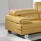 Beige Full Italian Leather Modern Living Room Sofa w/Options