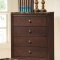 B201 Bedroom Set in Brown Cherry w/Faux Marble Top Casegoods