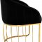 Gio Accent Chair 586 Set of 2 in Black Velvet by Meridian