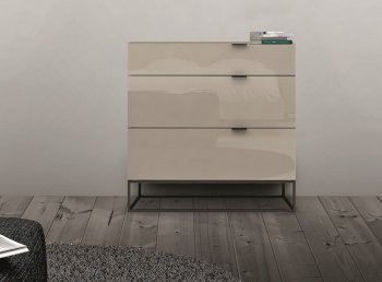 Vizzione Tall Dresser in High Gloss Gray by Casabianca [CBD-Vizzione Single Gray]