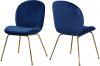 Paris Dining Chair 785 Set of 4 Navy Velvet Fabric by Meridian