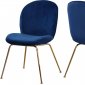 Paris Dining Chair 785 Set of 4 Navy Velvet Fabric by Meridian