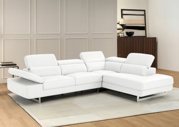 Reviews: Barts Sectional Sofa in White Leather by Beverly Hills