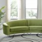 MS2070 Sectional Sofa in Green Velvet by VImports