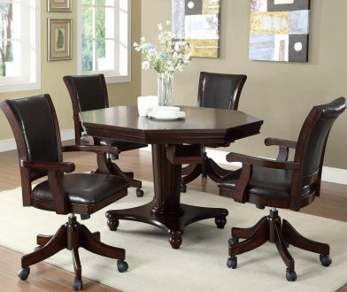 100873 Marcus Dining/Gaming Table in Dark Espresso w/Options