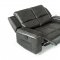 Hearst Power Motion Sofa 3Pc Set - Dark Grey Leatherette by VIG