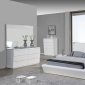 Nelly Bedroom in High Gloss White w/Options by Whiteline