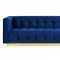 Roma Sofa in Navy Velvet Fabric by TOV