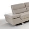 Gemma 7768 Sectional in Pearl Grey Pure Leather by IDP Italia