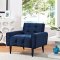 Delve Sofa in Navy Velvet Fabric by Modway w/Options