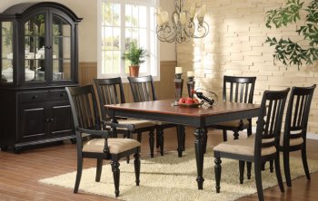 Antique Style Black Finish Classic Formal Dining Room w/Options [PXDS-F2142]