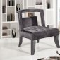 Tribeca Accent Chair 546 in Grey Velvet by Meridian