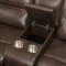 Aashi Motion Sofa 55420 in Brown Leather-Gel Match by Acme