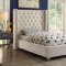 Aiden Wing Bed in Cream Color Velvet by Meridian w/Options