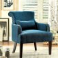 Agalva Accent Chair CM-AC6113TL 2Pc Set in Dark Teal