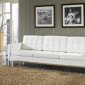 Loft Leather Sofa in White by Modway w/Options