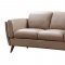 Mesa Sofa & Loveseat Set in Tan Ridge Leather by Leather Italia