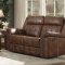 Keridge Recliner Sofa 9906BRW in Brown AirHyde by Homelegance