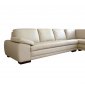 Modern Sectional Sofa with Tufted Leather Upholstery