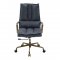 Tinzud Office Chair 93165 in Gray Top Grain Leather by Acme