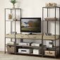 Rumi Entertainment Unit 5264 Light Burnished Wood by Homelegance