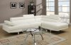 F7320 Sectional Sofa by Boss in Off-White Leatherette