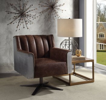 Brancaster Office Chair 92553 in Retro Brown Leather by Acme [AMOC-92553-Brancaster]