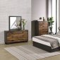 Eos Bedroom Set 5Pc BD00545Q in Walnut & Black by Acme w/Options