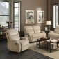 Mayborn Manually Reclining Sofa 53895 in Sand Velvet tby Acme