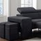 Athene Sectional Sofa CM6603 in Graphite Nubuck Fabric