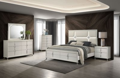 Olivia Bedroom 224951 in Pearl White by Coaster w/Options