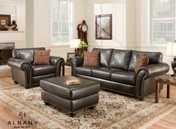 931 Sofa & Loveseat in Walnut by Albany w/Options [ALS-931 LaGrange Walnut]