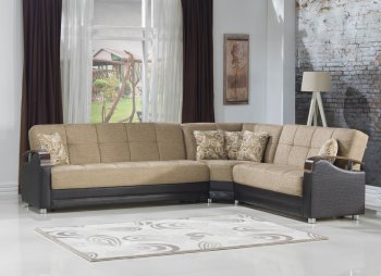 Luna Fulya L. Brown L-Shape Reversible Sectional Sofa by Bellona [IKSS-Luna Fulya L. Brown E]