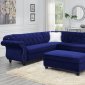 F6434 Sectional Sofa in Indigo Velvet by Poundex w/Options