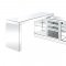 Noralie Writing Desk 93118 in Mirrored by Acme w/USB Port