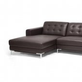 Babbit Sectional Sofa in Brown Leather by Wholesale Interiors