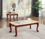 Bella Coffee Table 232 in Cherry by Meridian w/ Marble Top