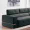 8065 Sectional Sofa in Black Bonded Leather by American Eagle